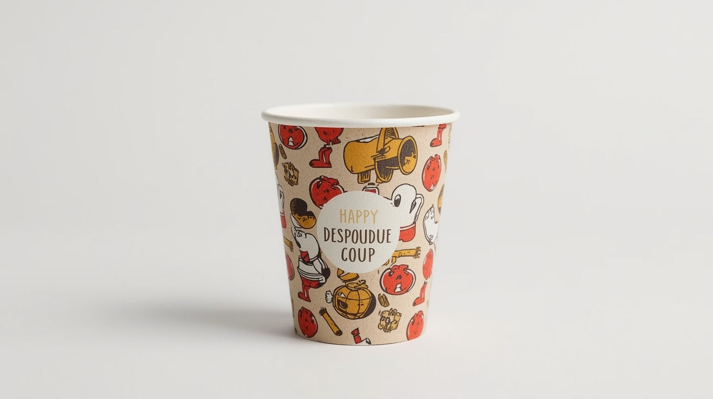Vaso de cartón diseño animado – Paquete x50