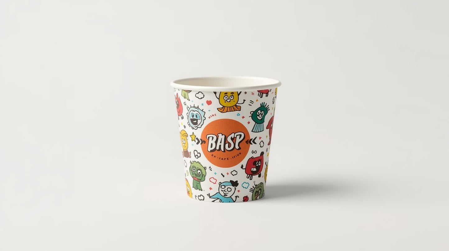 Vaso de cartón diseño animado – Paquete x50