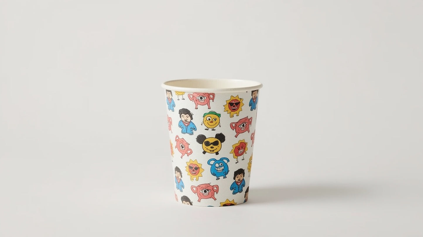 Vaso de cartón diseño animado – Paquete x50