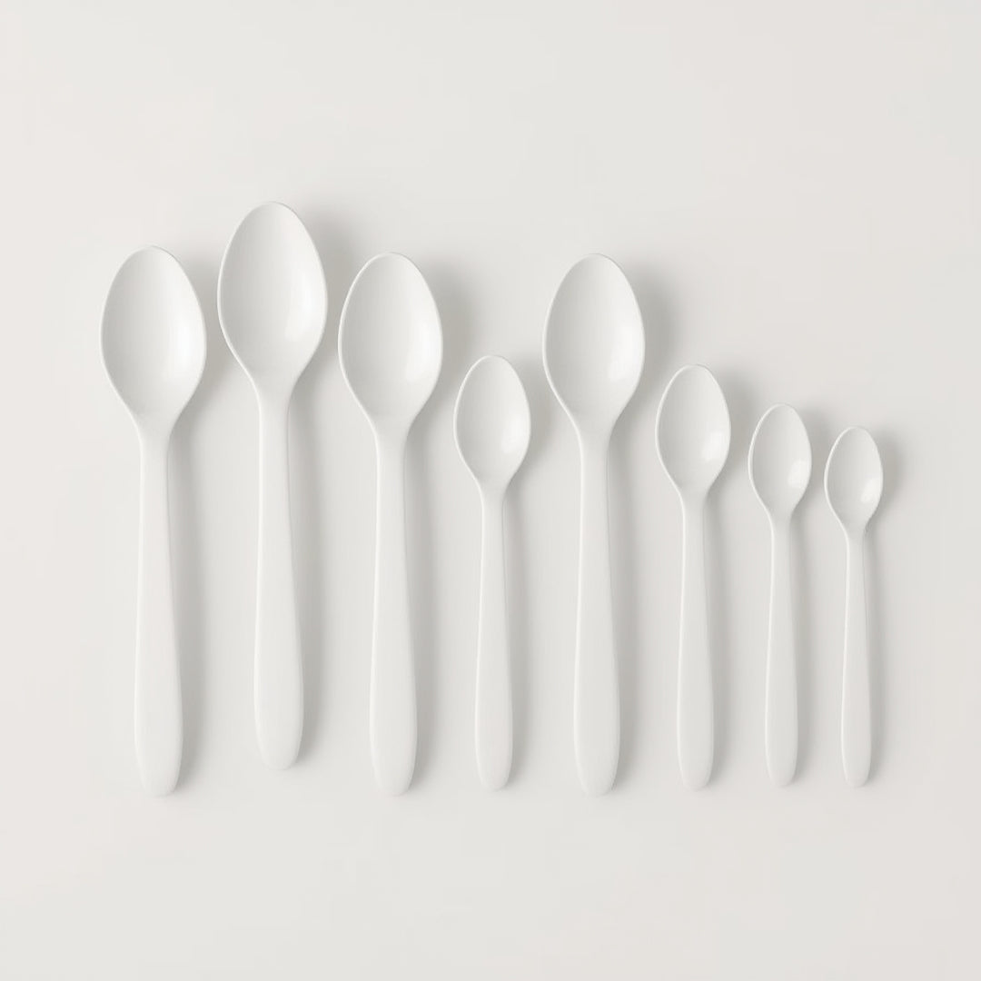 Cuchara desechable blanca – Paquete x100