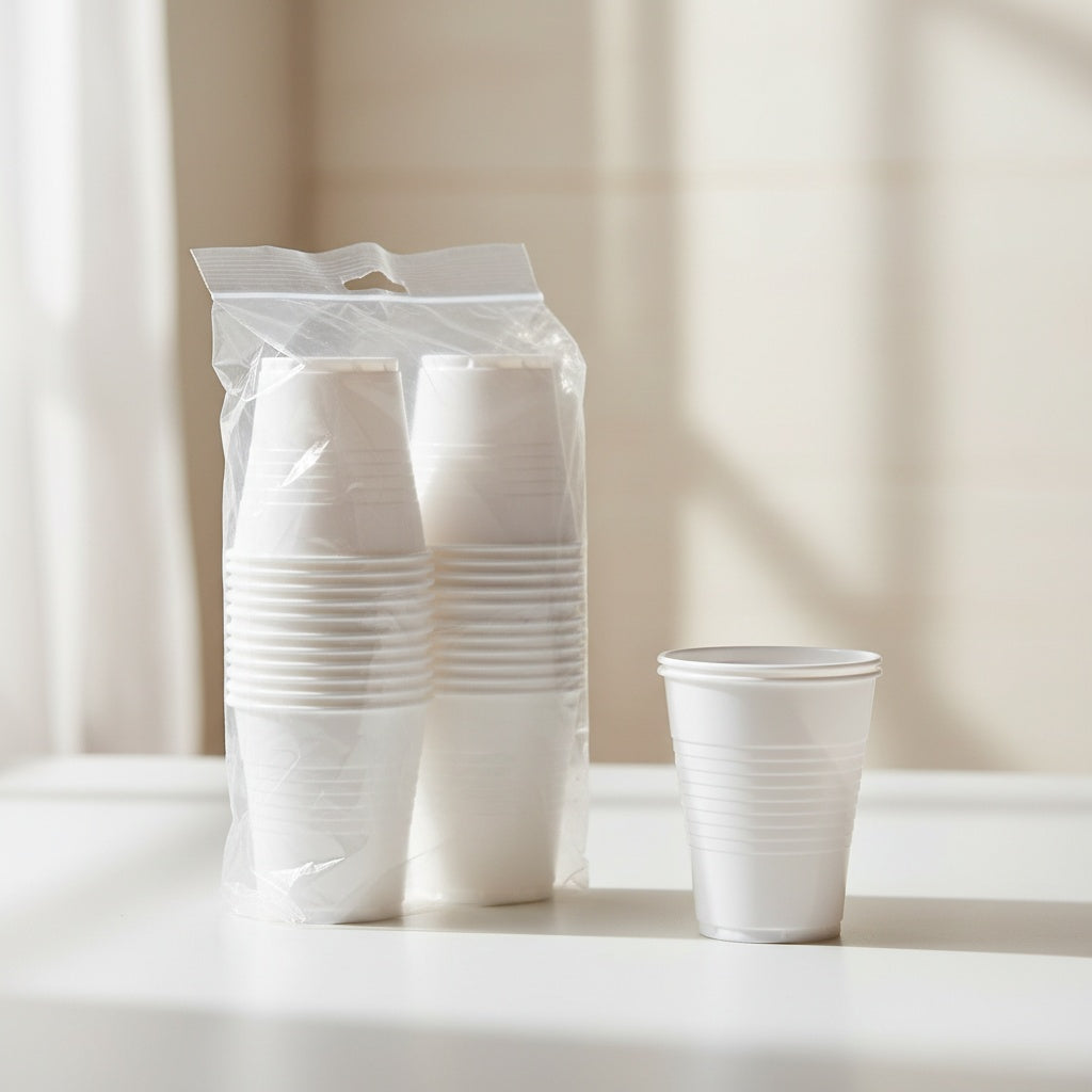Vaso desechable blanco – Paquete x50